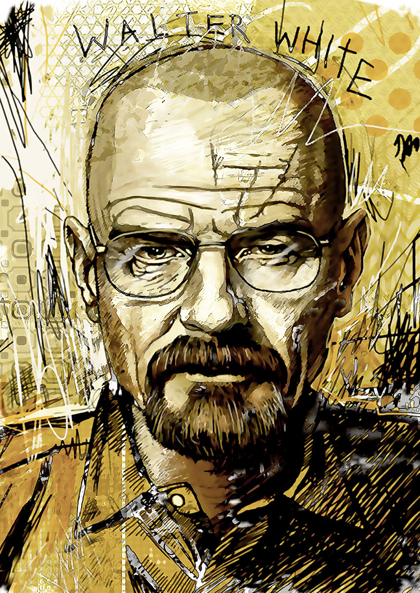 Walter White Pop Art Portrait Canvas Print & Poster Wall Art - AI PRINT LAB